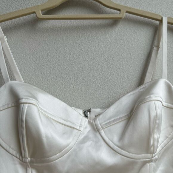 Aritzia Wilfred Oklahoma Sweetheart Birch White Bridal Bustier Corset Size Mediu - Picture 4 of 10